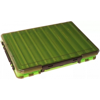 Коробка Kosadaka TB-S31A-GRN, 34*21.5*5 см для воблеров, двухсторонняя, зелёная