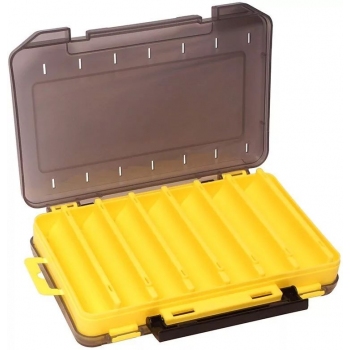 Коробка Kosadaka TB-S31D-Y, 20*13.5*3.5 см для воблеров, двухсторонняя, жёлтая