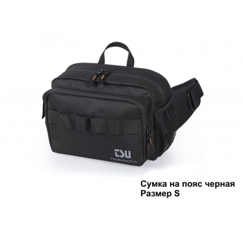 Сумка для ходовой рыбалки Tsurinoya B32 на пояс черная. Размер S
