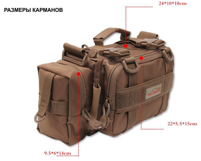 Универсальная рыболовная сумка TSURINOYA M5